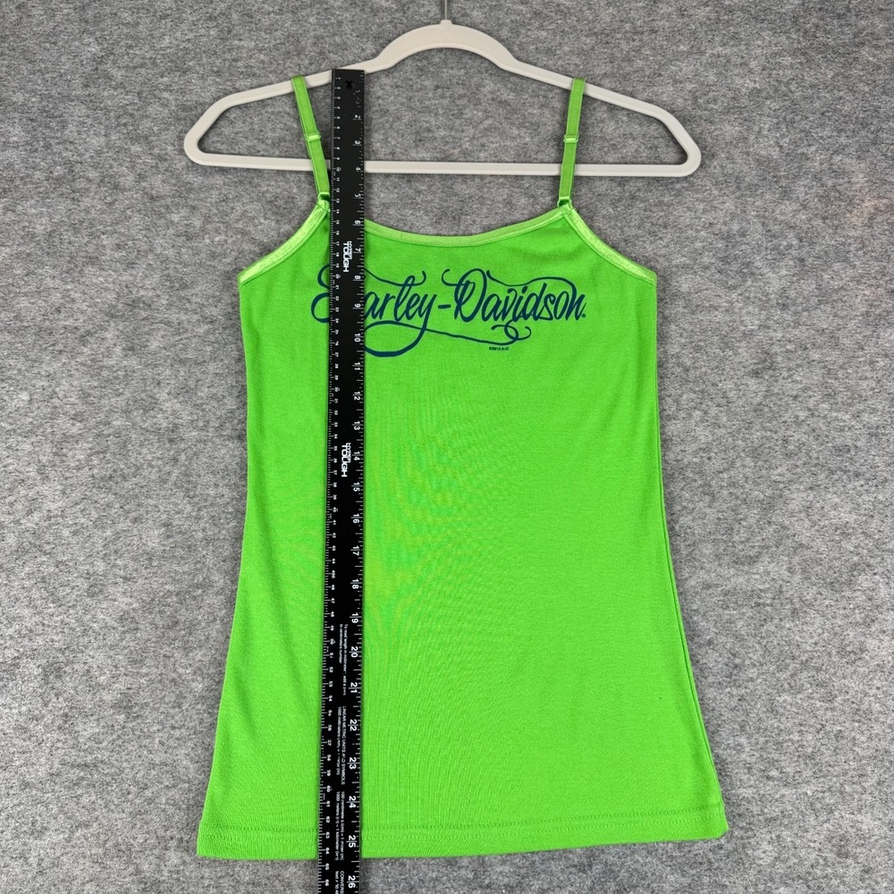 Harley Davidson Cami Tank Top Green 2013 Boswell's Cookeville TN Womens Small S - Picture 4 of 8